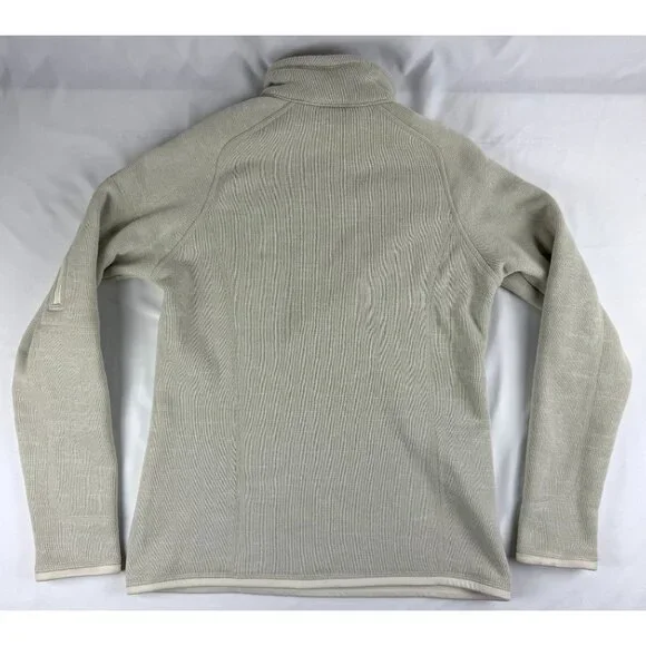 Patagonia Womens Size S 1/4 Zip Pullover Better Sweater Off White - Picture 2 of 7